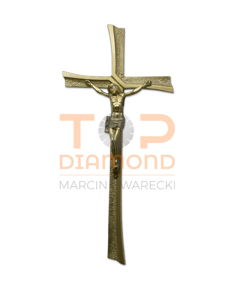 KRZYŻ Z WIZERUNKIEM MOSIĘŻNY SZABLA ZŁOTY