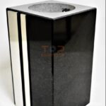 WAZON GRANITOWY SZWED KWADRATOWY Z NIERDZEWNYM ELEMENTEM 23 cm