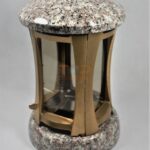 LAMPION SZKIELET + DEKIEL BRĄZ KRÓLEWSKI