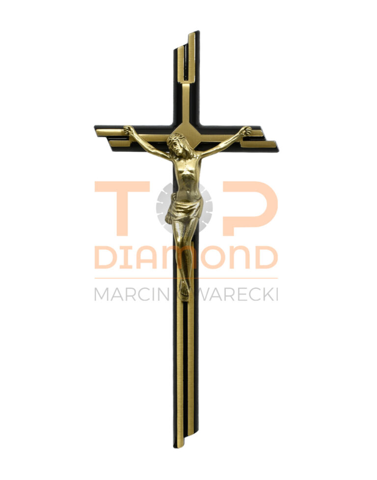 KRZYŻ Z WIZERUNKIEM MOSIĘŻNY 50cm ZŁOTY