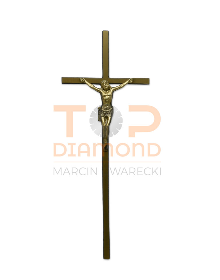 KRZYŻ Z PASYJKĄ Z CIEMNIEJSZYMI BOKAMI 45 cm