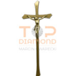 KRZYŻ MOSIĘŻNY ZŁOTY Z JASNYMI BOKAMI