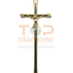 KRZYŻ MOSIĘŻNY ZŁOTY Z CIEMNYMI BOKAMI