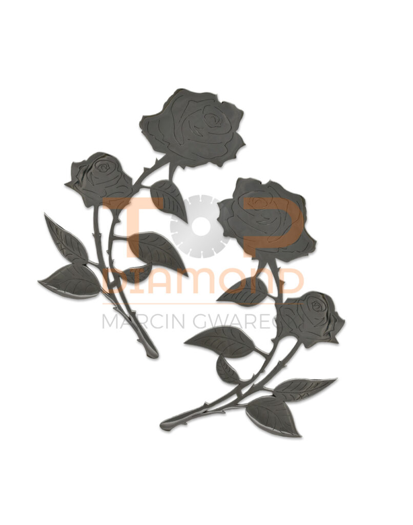 RÓŻA ZE STALI NIERDZEWNEJ 25, 20, 15 CM