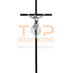 KRZYŻ SA PROSTY KWADRAT 50cm CZARNY