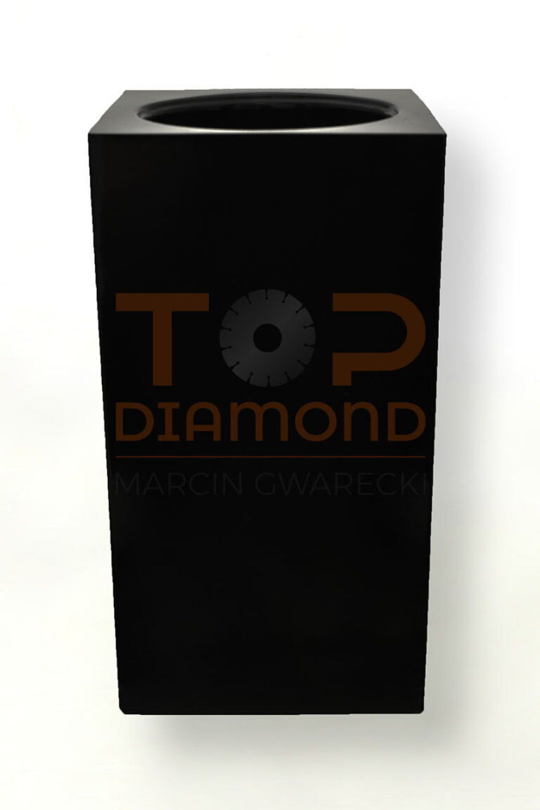 WAZON Z ŻYWICY KWADRATOWY CZARNY