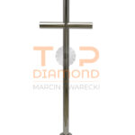 KRZYŻ STOJĄCY ZE STALI NIERDZEWNEJ RURKA - 100 cm BEZ WIZERUNKU