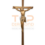 KRZYŻ MOSIĘŻNY MUNDIAL BRĄZ Z WIZERUNKIEM - 50 cm Z WIZERUNKIEM