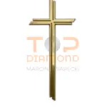 KRZYŻ MOSIĘŻNY ZŁOTY Z WIZERUNKIEM