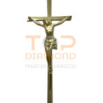 KRZYŻ Z WIZERUNKIEM MOSIĘŻNY MUNDIAL ZŁOTO - 50 cm Z WIZERUNKIEM
