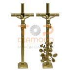 KRZYŻ Z WIZERUNKIEM STOJĄCY 70cm ZŁOTY