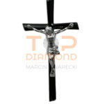 KRZYŻ Z WIZERUNKIEM MOSIĘŻNY LORENZI CZARNY - 40 cm Z WIZERUNKIEM