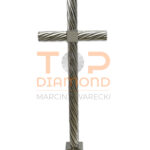 KRZYŻ ZE STALI NIERDZEWNEJ KRĘCONY 4+4 RURY 21mm/8mm