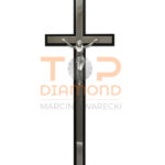 KRZYŻ ZE STALI NIERDZEWNEJ BLACHA+BLACHA - 50 cm Z WIZERUNKIEM