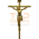 KRZYŻ MOSIĘŻNY "DRZEWKO INRI" ZŁOTY GOLD