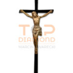 KRZYŻ Z WIZERUNKIEM MOSIĘŻNY MUNDIAL 50cm CZARNY/BRĄZ