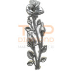 RÓŻA F-37/22 MAŁA PŁASKA 22cm CHROM