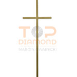 KRZYŻ MOSIĘŻNY 50cm 1x1cm ZŁOTY - BEZ WIZERUNKU