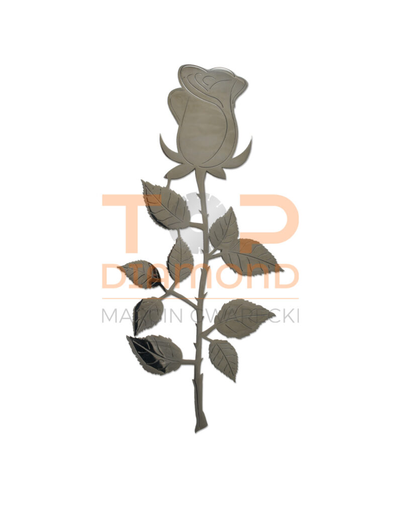 RÓŻA ZE STALI NIERDZEWNEJ 25CM