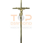 KRZYŻ MOSIĘŻNY 50cm 1x1cm ZŁOTY Z WIZERUNKIEM - Z WIZERUNKIEM