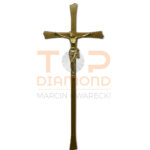 KRZYŻ MOSIĘŻNY ZŁOTY ROWEK JASNY 48CM