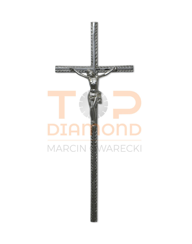 KOZ KRZYŻ Z KORONKĄ PLECIONKA CHROM 50cm