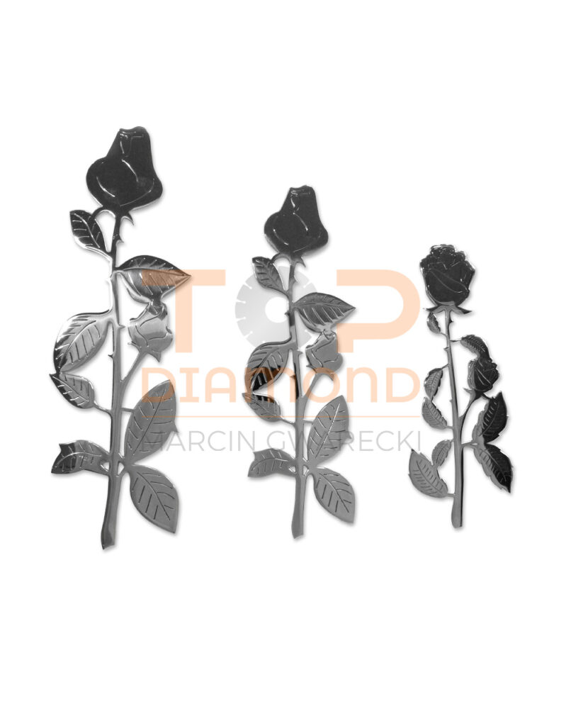 RÓŻA ZE STALI NIERDZEWNEJ PŁASKA